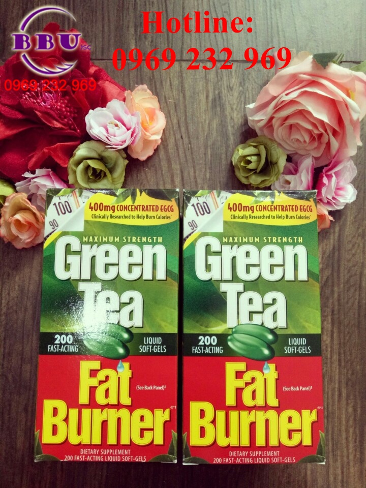 Thuốc uống giảm cân từ trà xanh Green Tea Fat Burner 200 viên của Mỹ